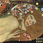 Gustav Klimt Sea Serpents III (detail) painting